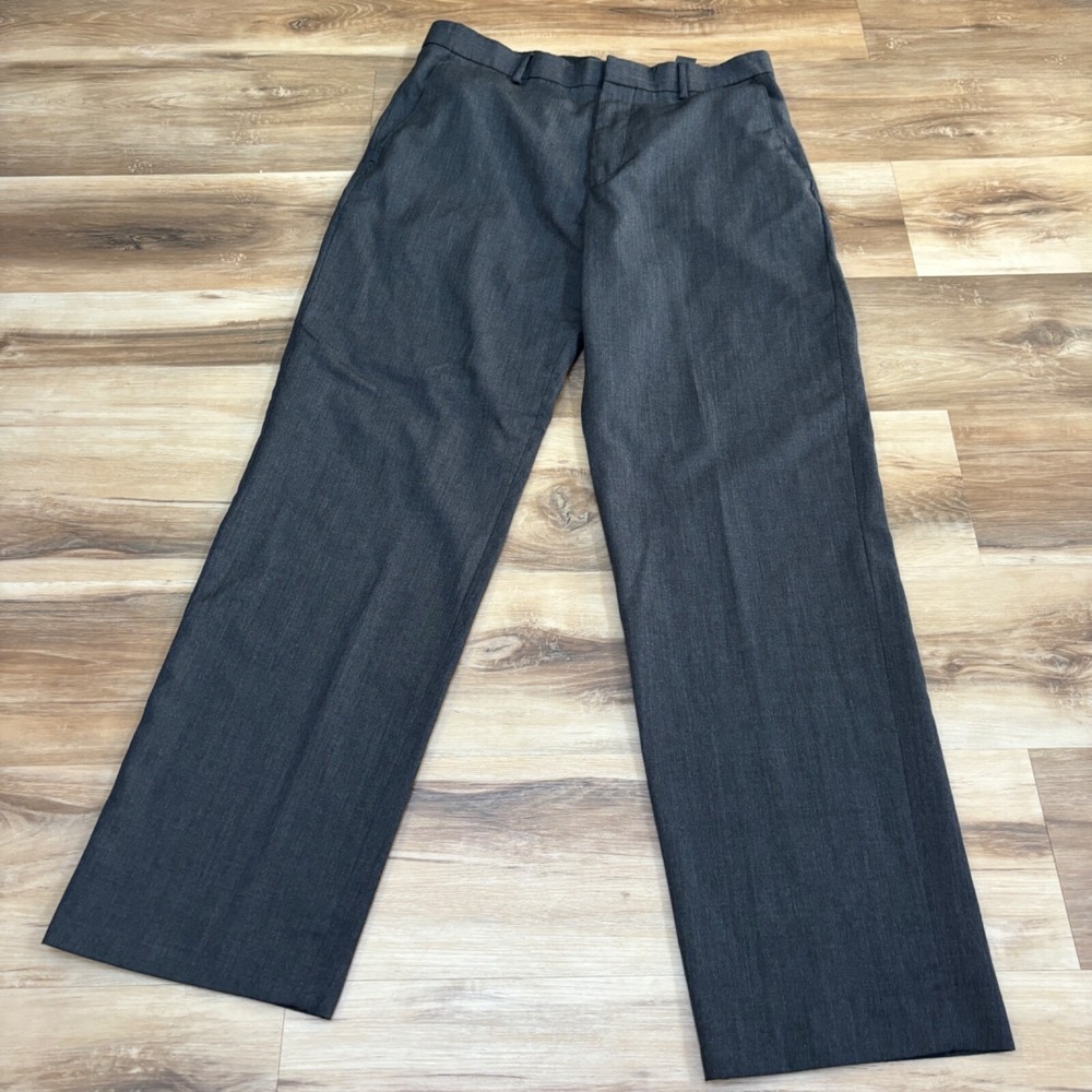 Banana Republic Dress Pants 35/34 Wool Straight Leg Charcoal Gray HOL08 Vintage